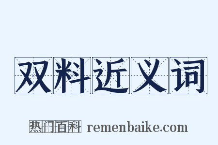 双料近义词是什么意思的图片